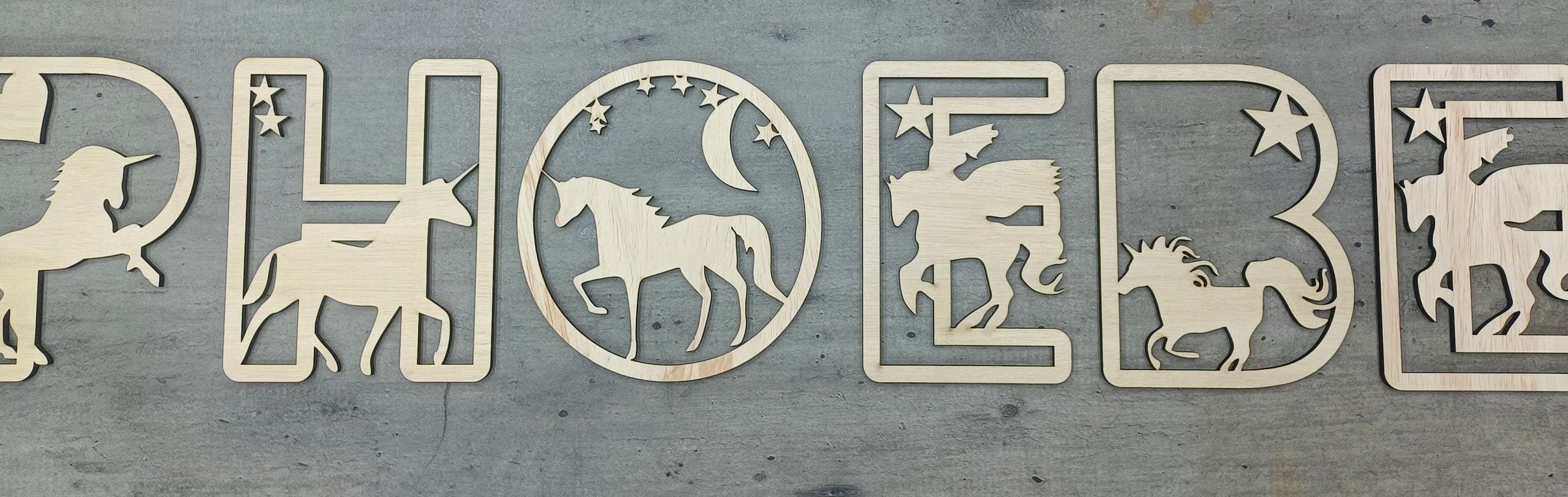 Custom Unicorn Alphabet Letters