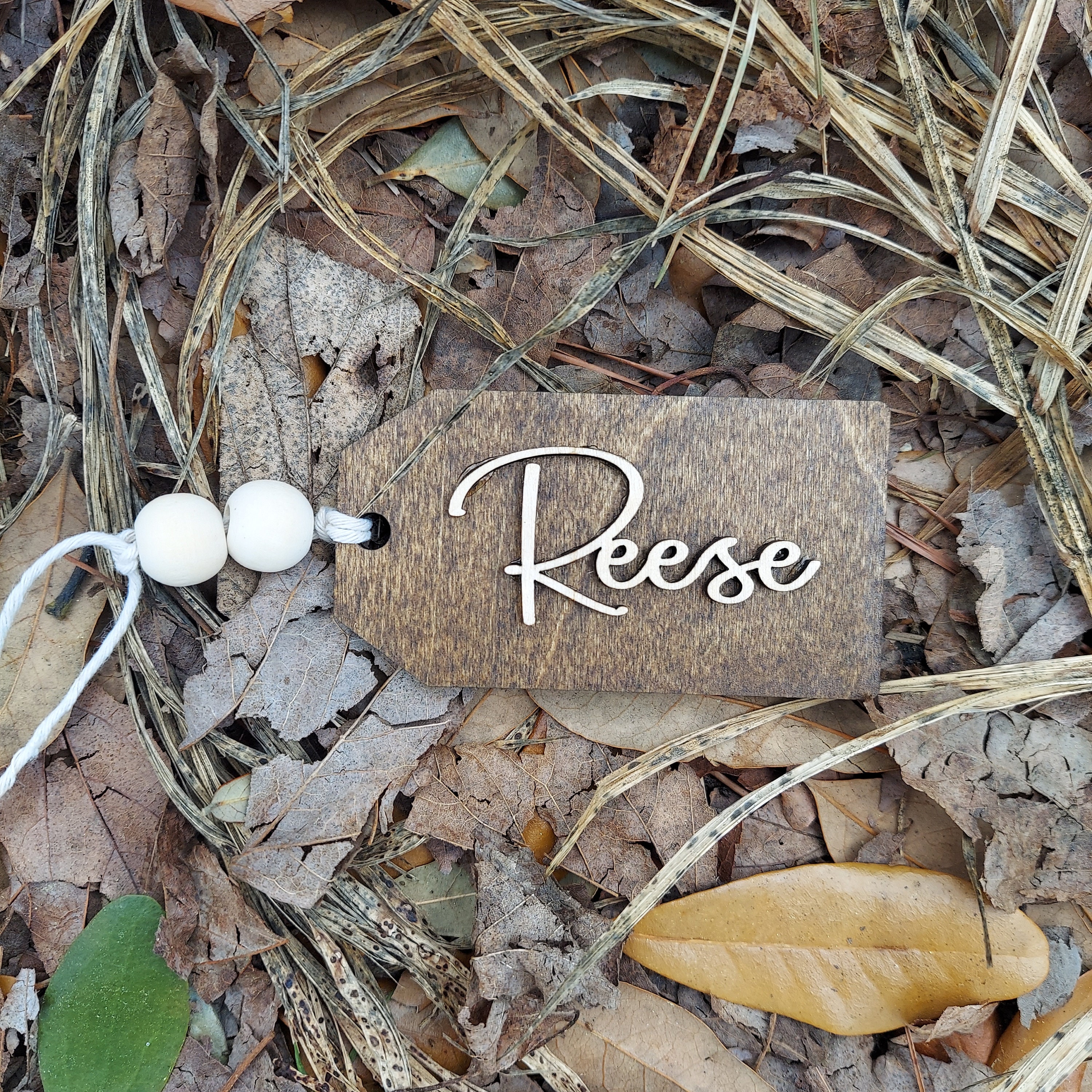 Custom Wooden Name Tag, Personalized Gift Tag