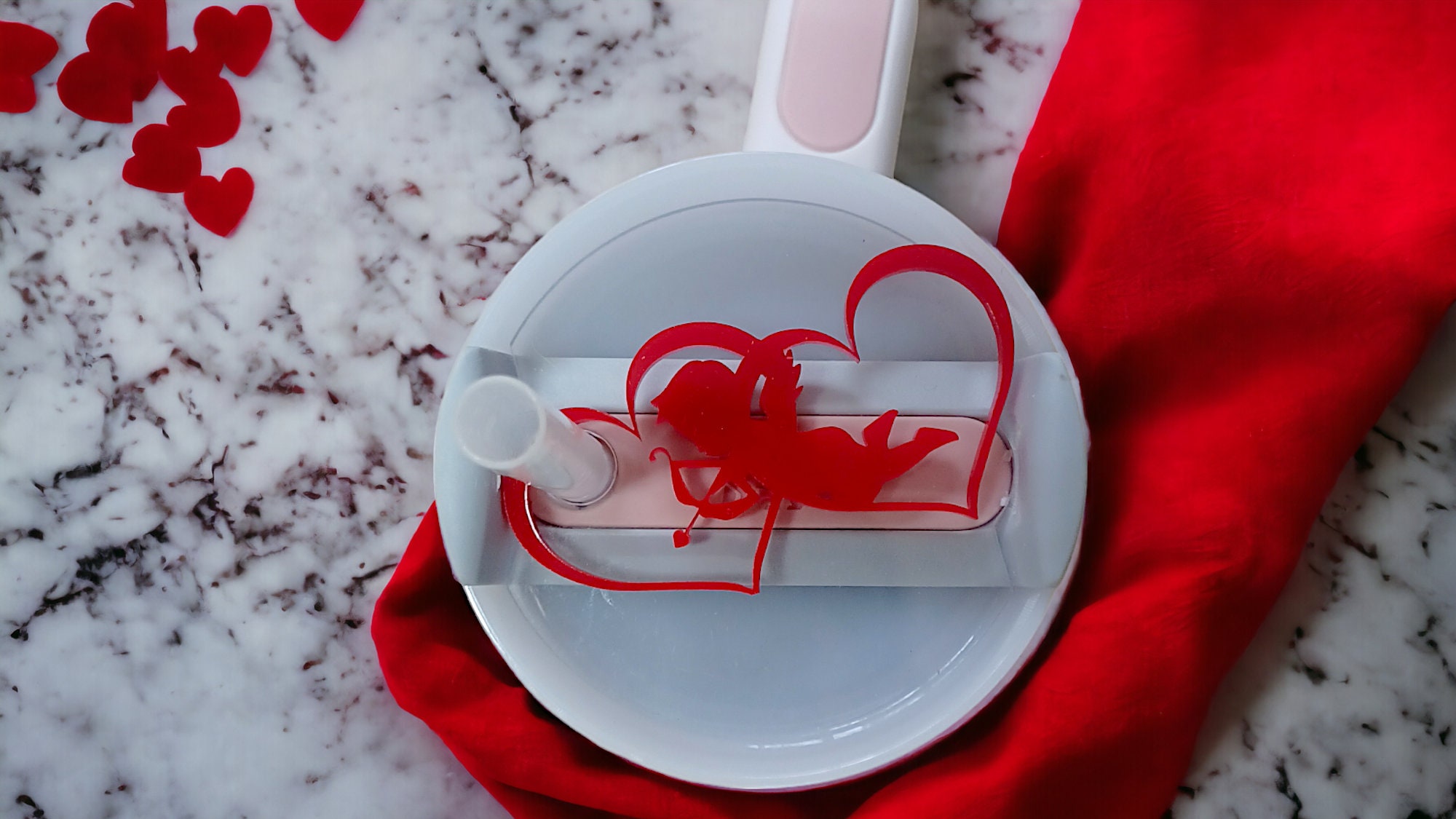 Valentine's Cupid Acrylic Tumbler Topper for Stanley 30/40 oz